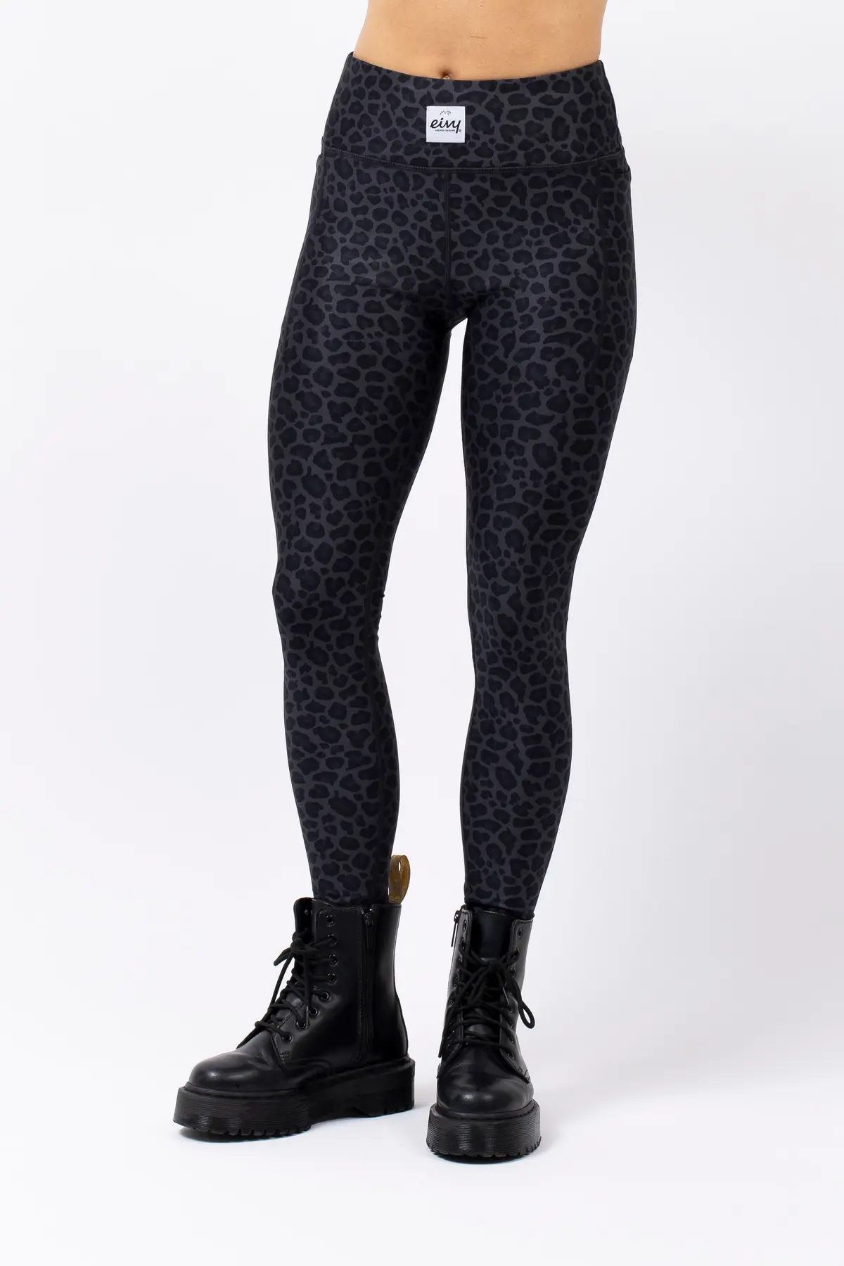 Pocket Tights - Black Leopard | XXL