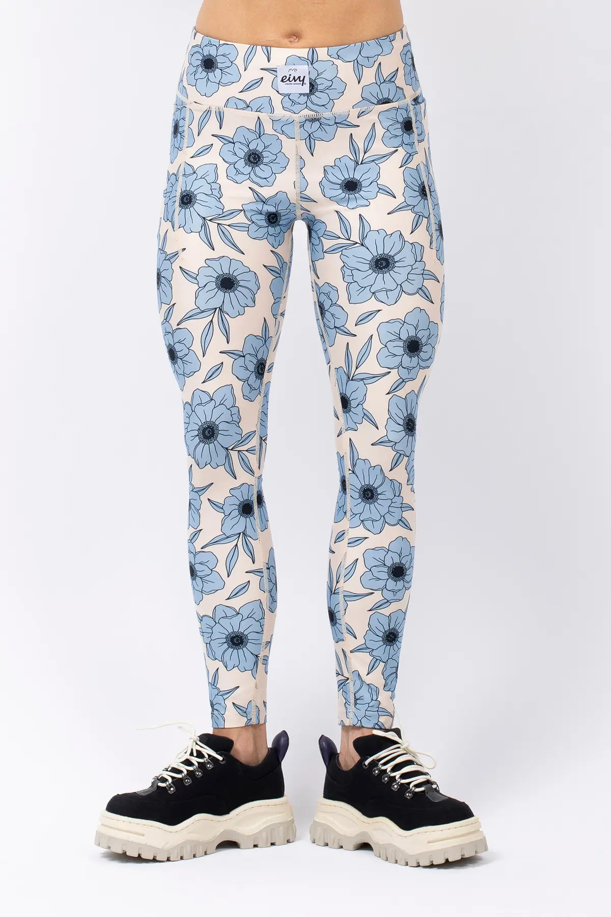 Pocket Tights - Blue Flower