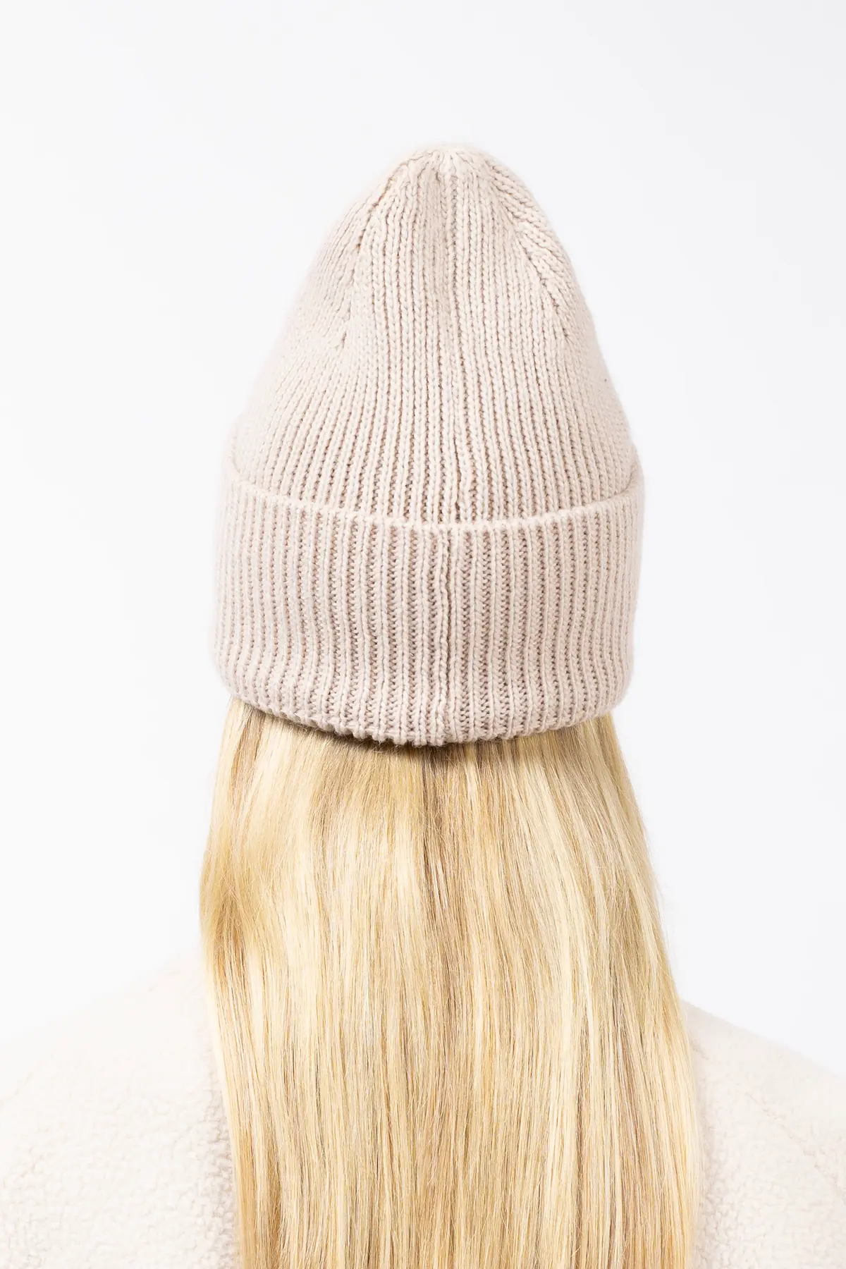 Easter Rib Wool Beanie - Faded Cloud