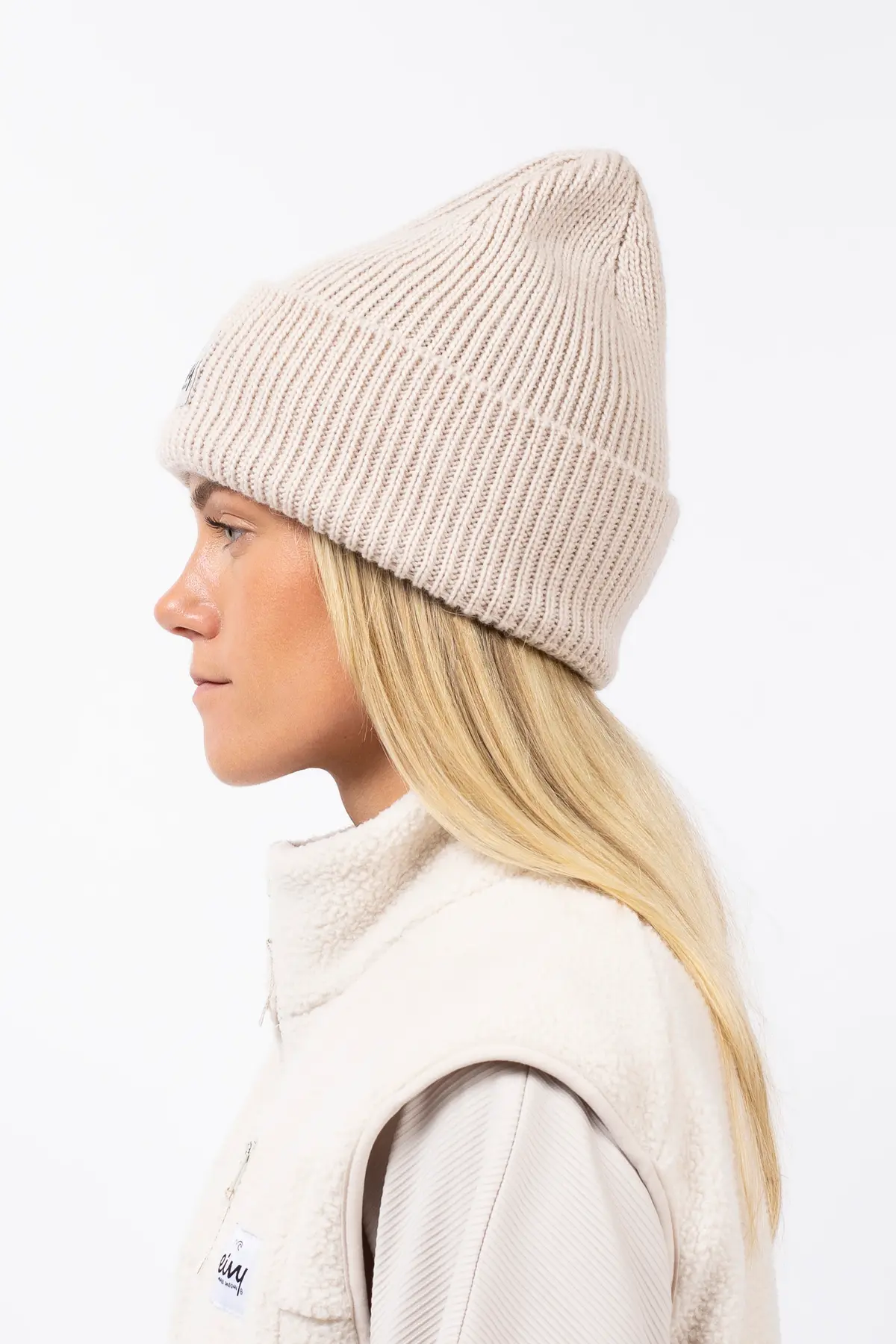 Easter Rib Wool Beanie - Faded Cloud