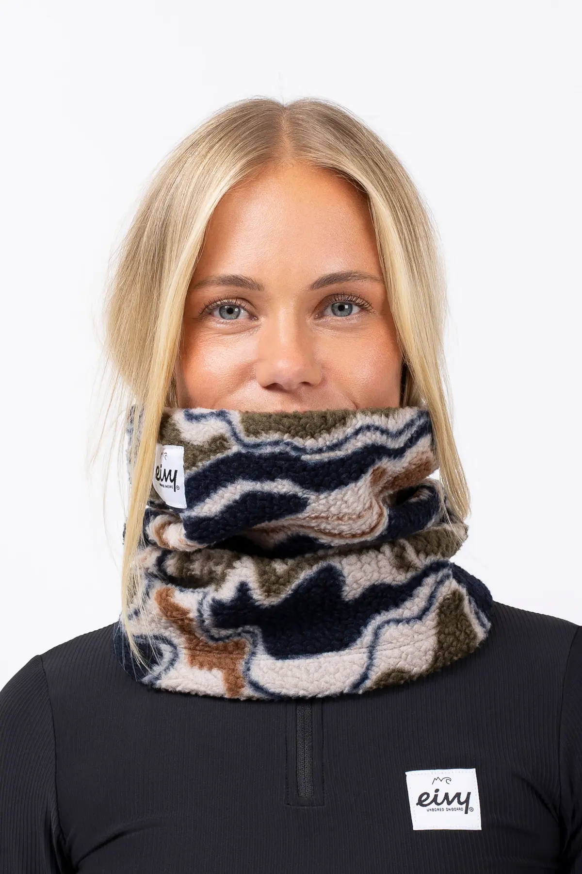 Adjustable Sherpa Neckwarmer - Curve Camo