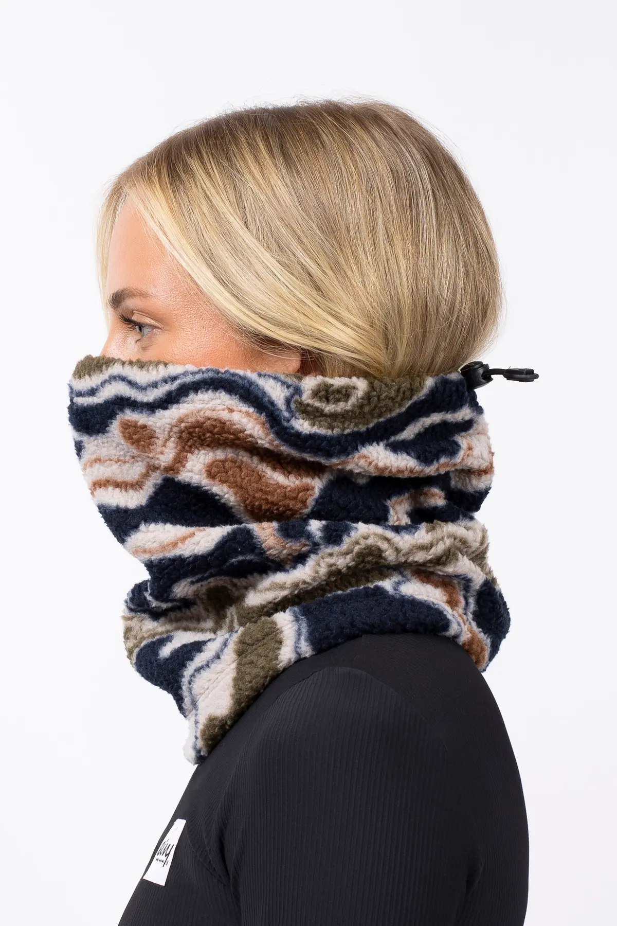 Adjustable Sherpa Neckwarmer - Curve Camo