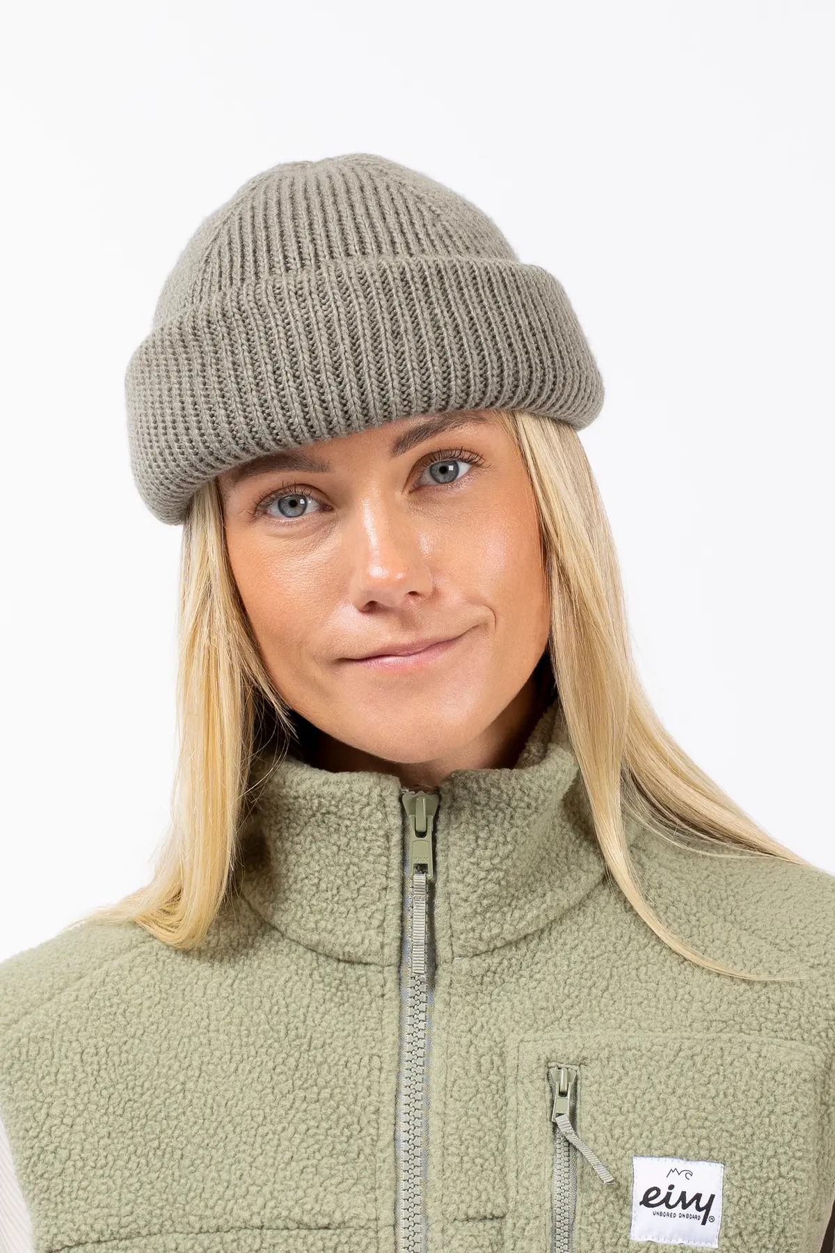 Easter Rib Wool Beanie - Faded Oak