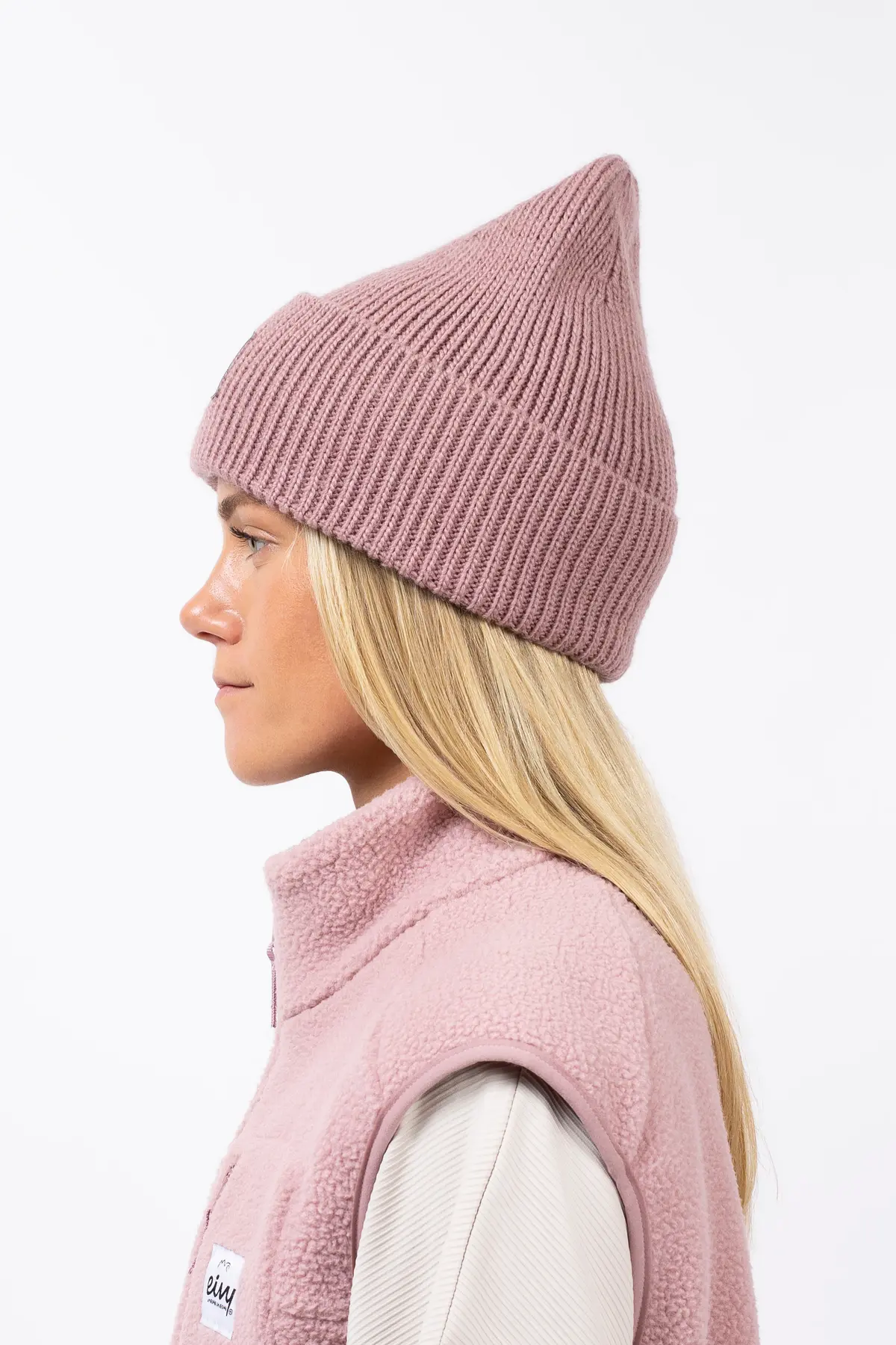 Easter Rib Wool Beanie - Faded Woodrose | One Size