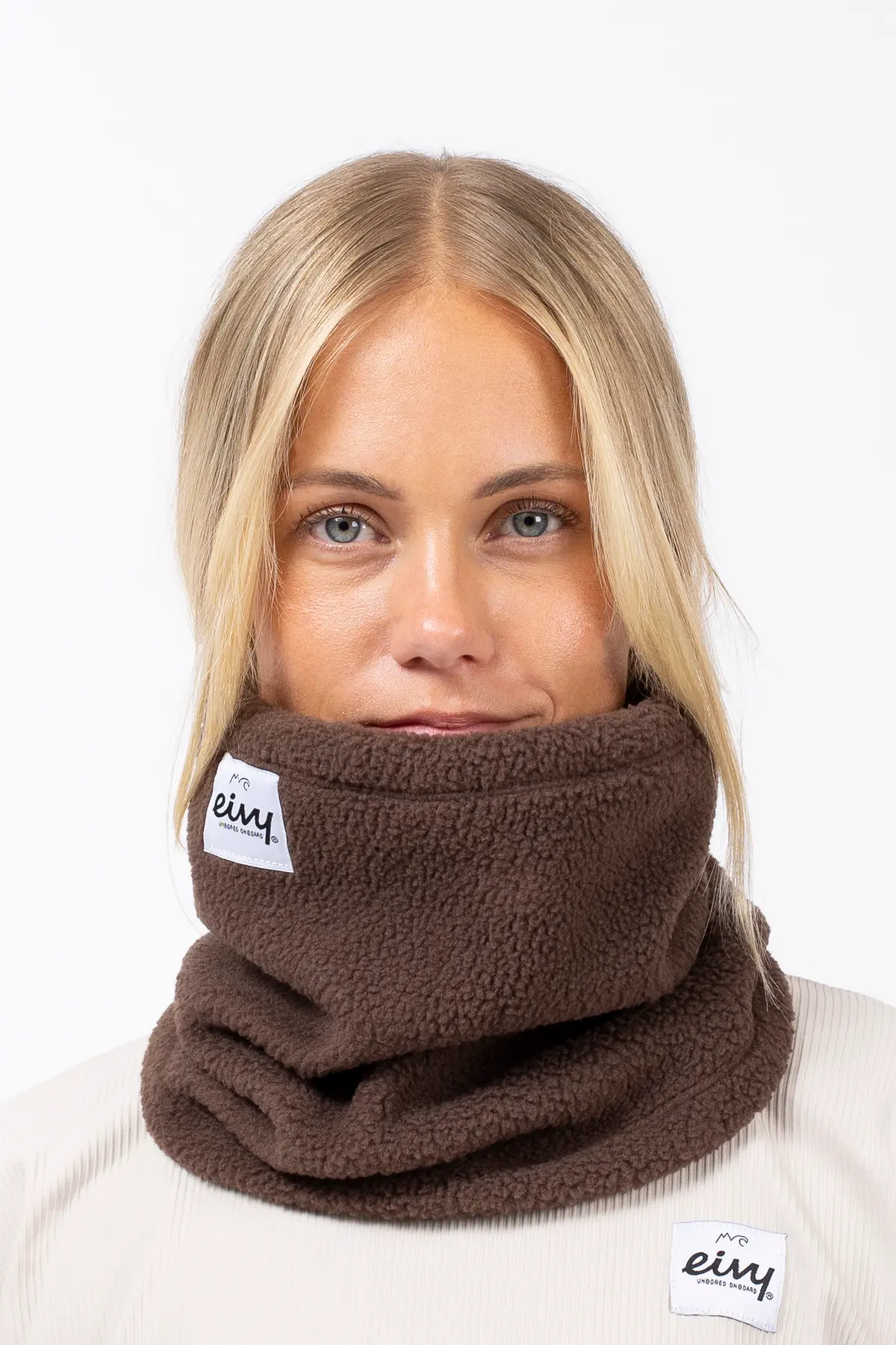 Adjustable Sherpa Neckwarmer - Chocolate