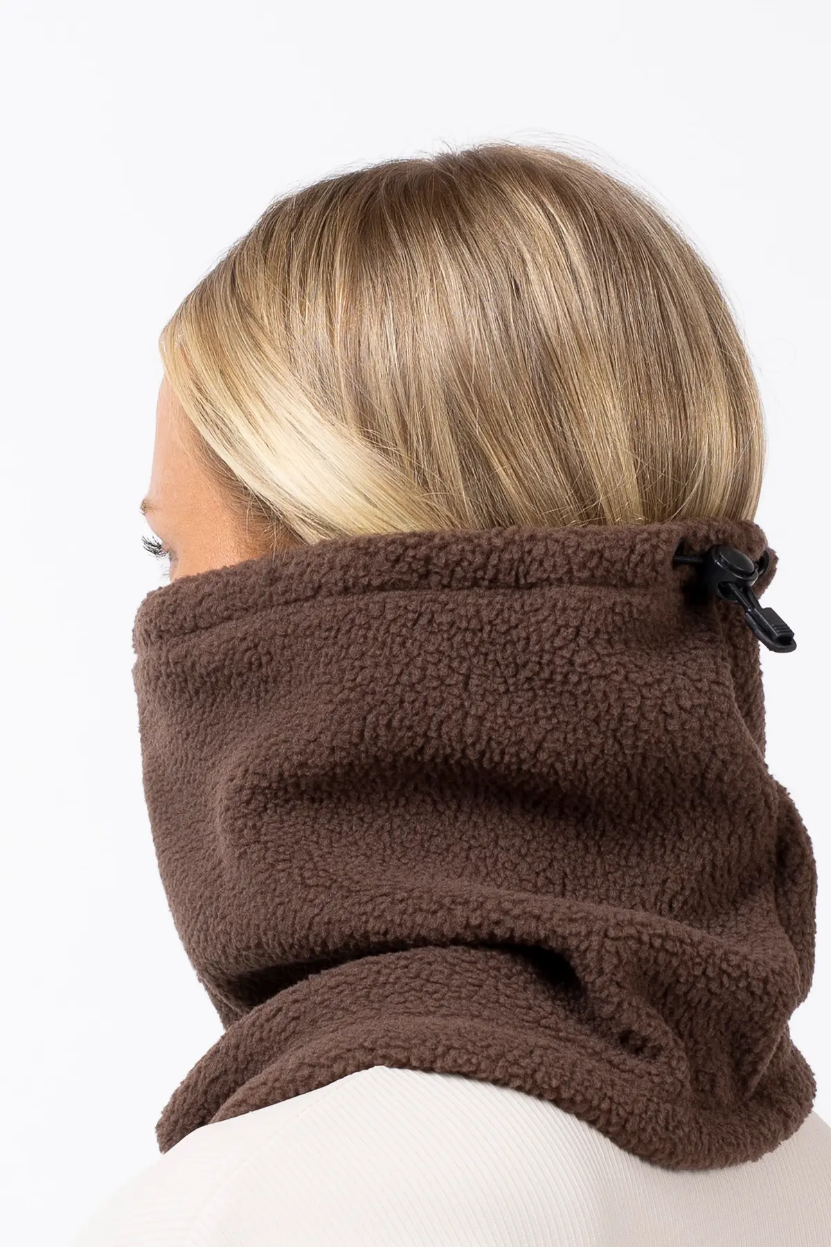 Adjustable Sherpa Neckwarmer - Chocolate