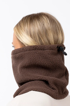 Adjustable Sherpa Neckwarmer - Chocolate