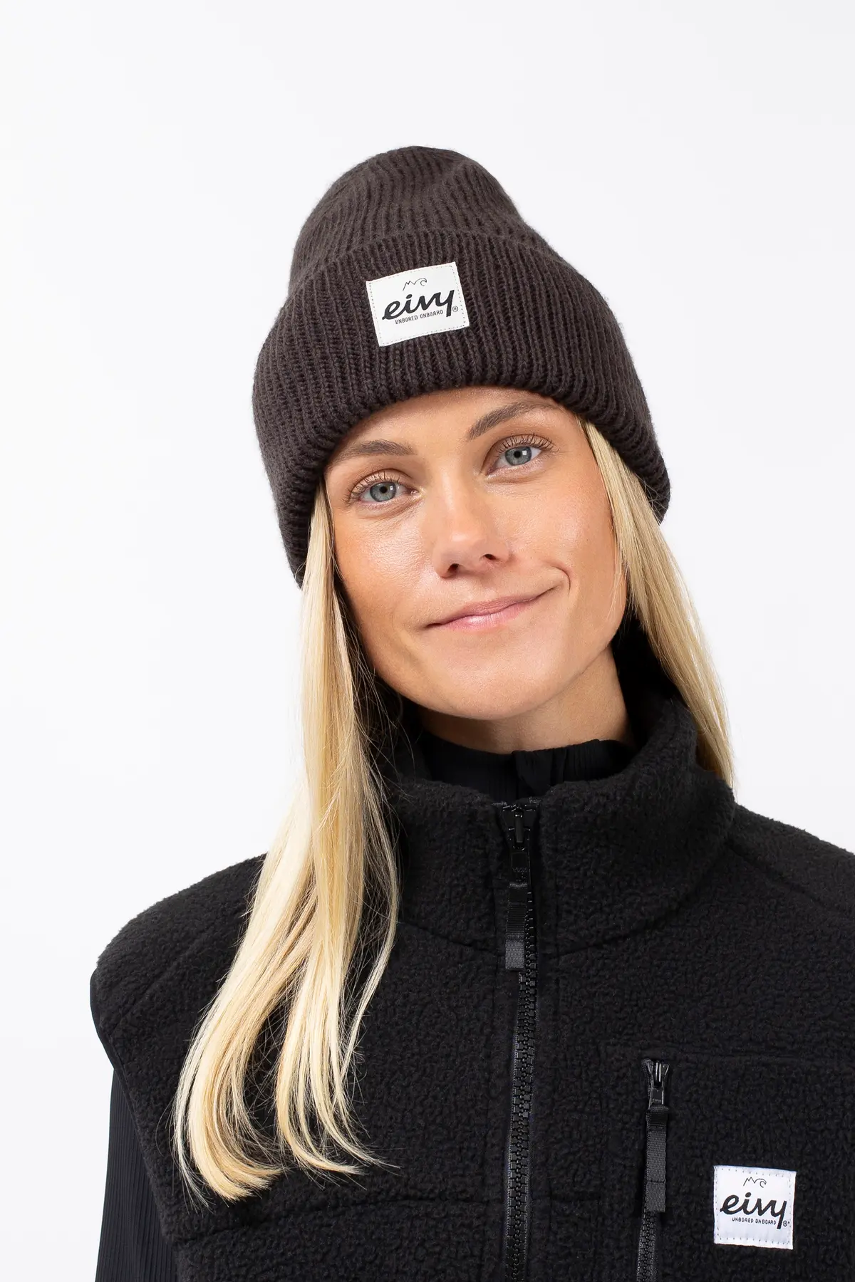 Easter Rib Wool Beanie - Black