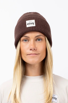 Easter Rib Wool Beanie - Chocolate