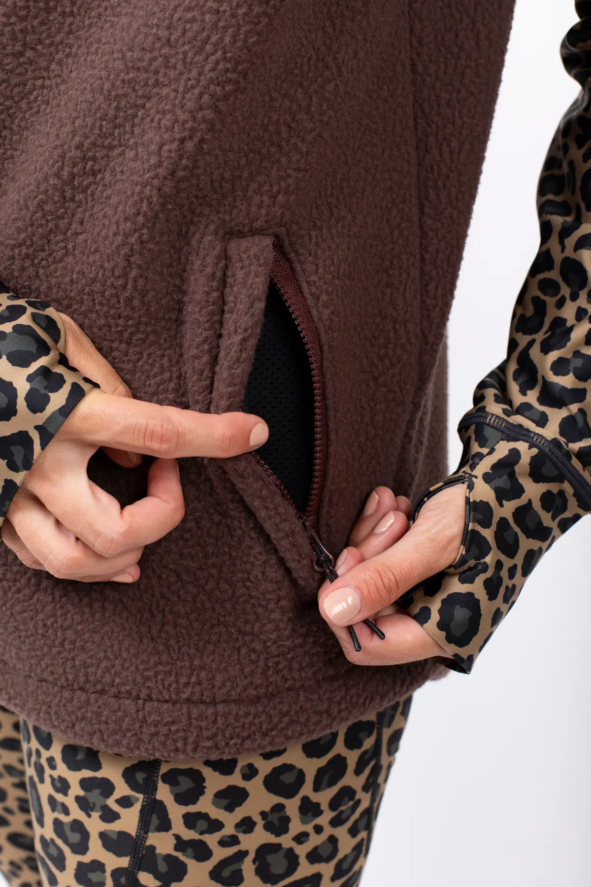 Lumberjackie Sherpa Vest - Chocolate