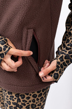 Lumberjackie Sherpa Vest - Chocolate