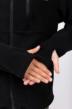 Techlight Ziphood Fleece - Black | XS