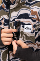 Boxy Sherpa Vest - Curve Camo