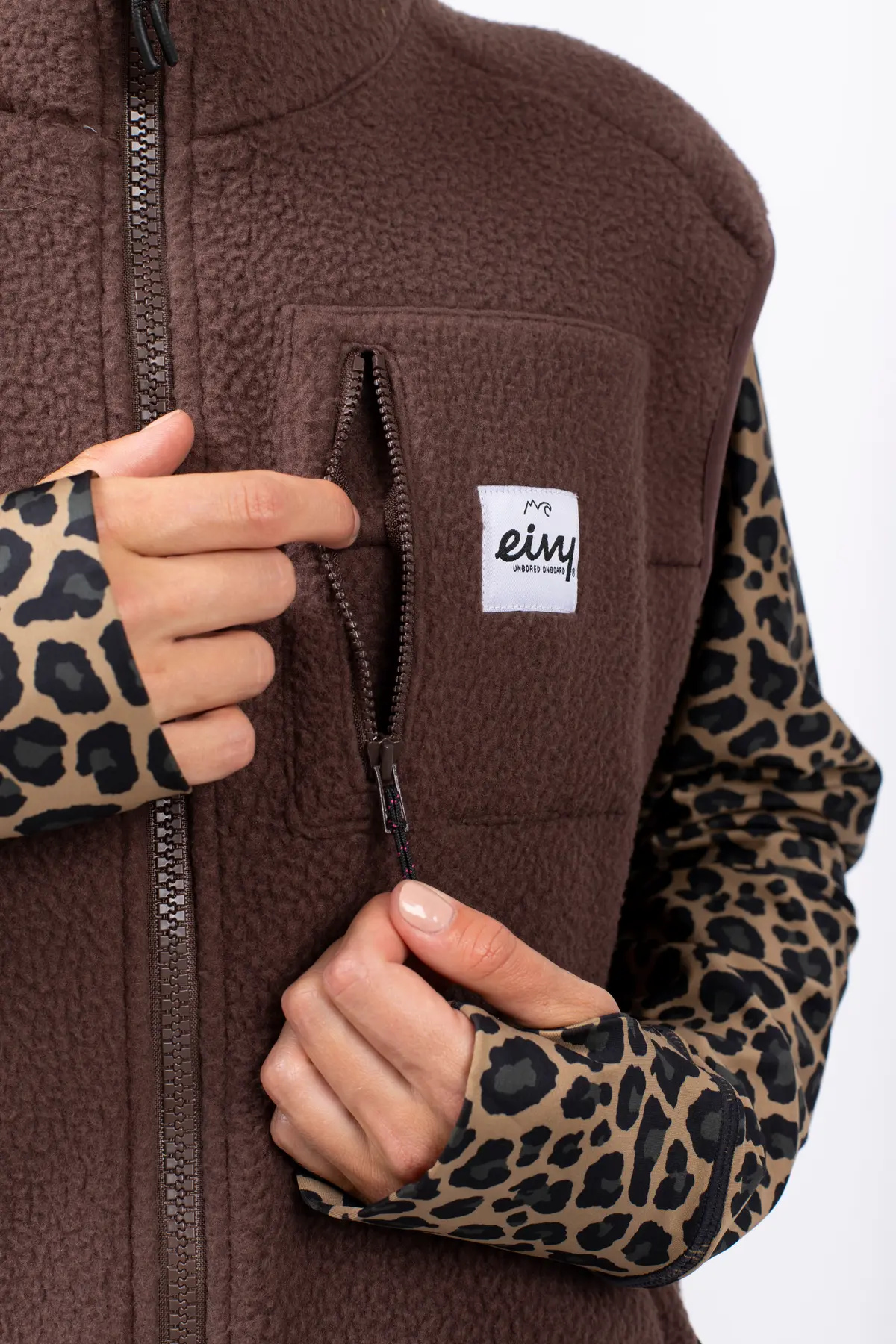 Lumberjackie Sherpa Vest - Chocolate