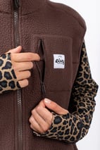 Lumberjackie Sherpa Vest - Chocolate