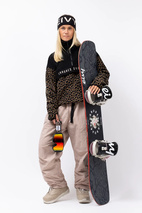 Ball Fleece - Black/Leopard | S